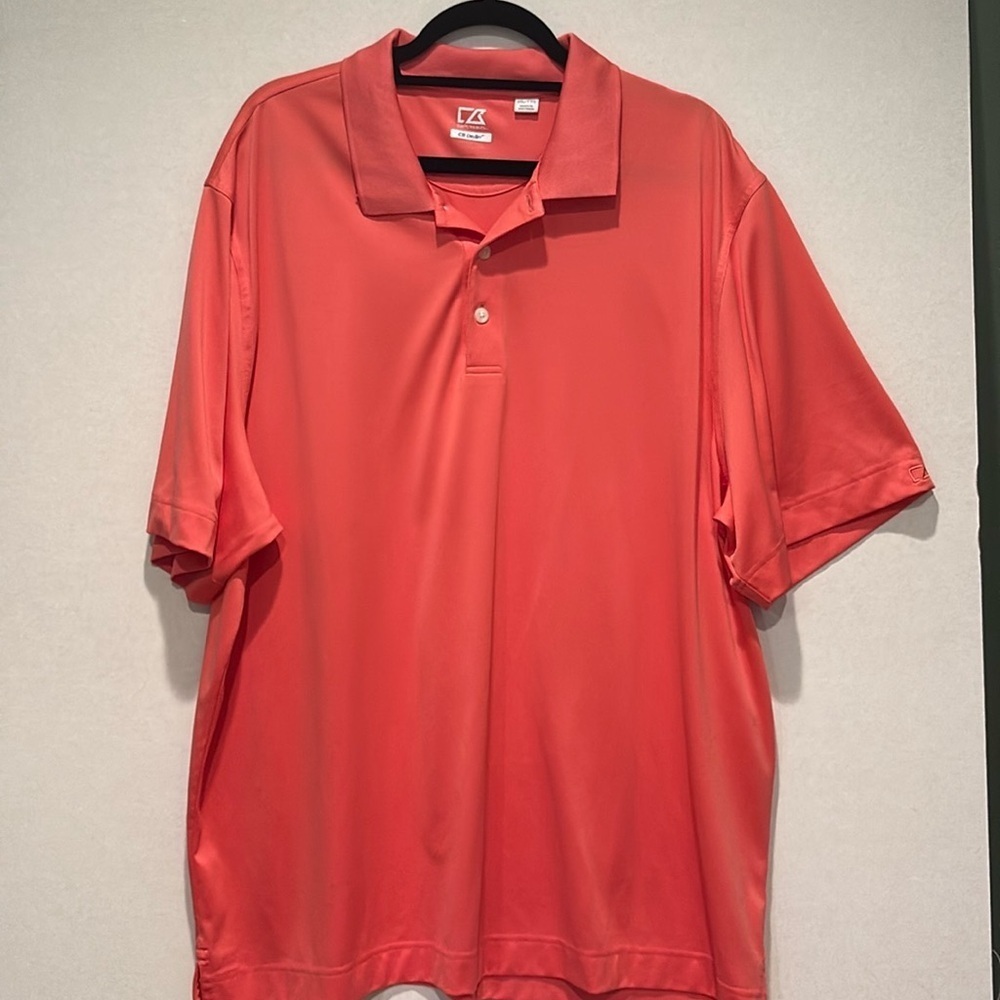 Cutter & Buck - CB Drytec Polo Shirt - Size XXL. Coral